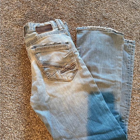 BKE Light Blue Bootcut Jeans for Men - Picture 1 of 4